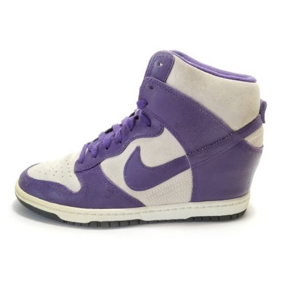 purple nike wedge sneakers